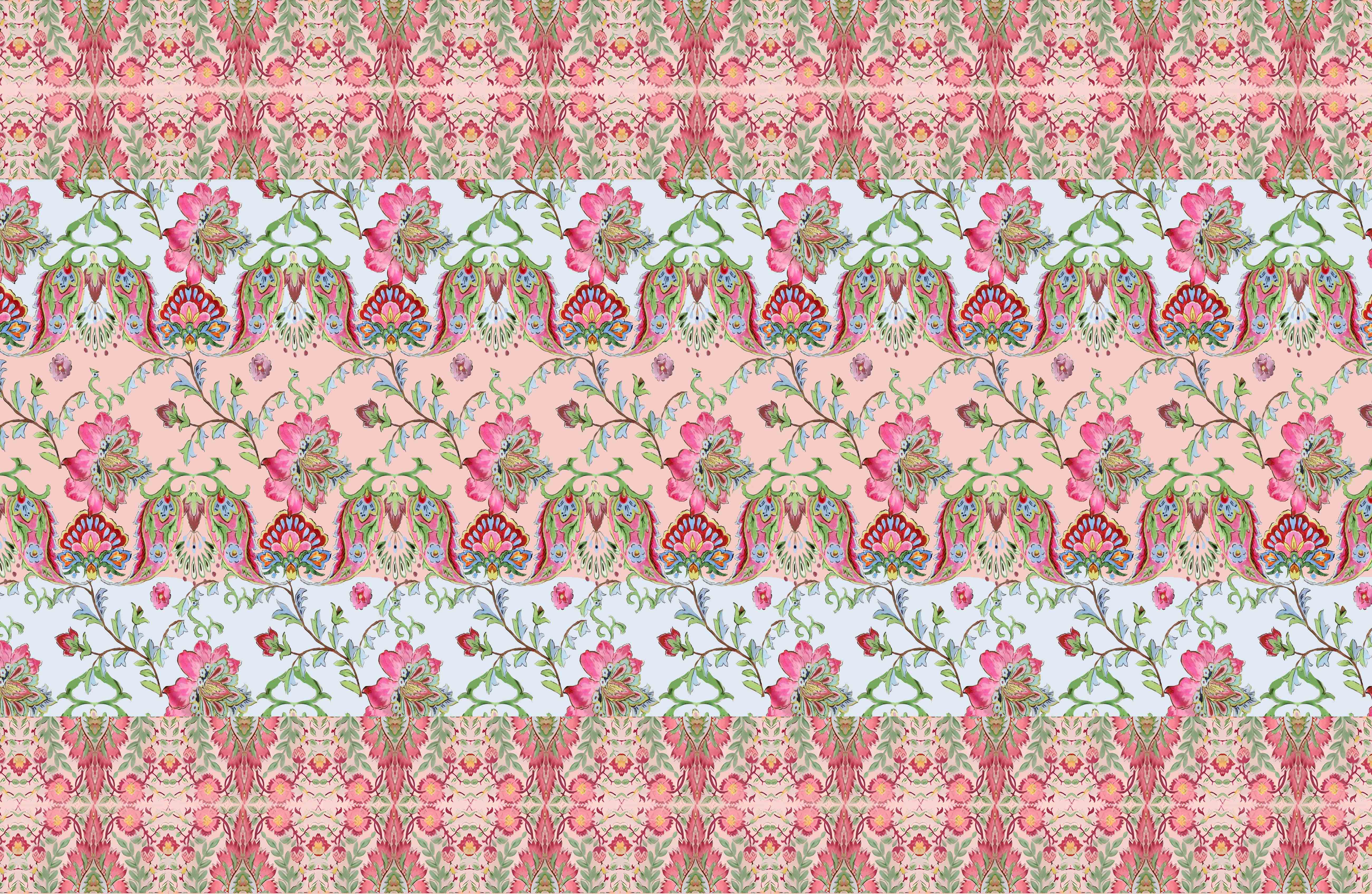 Pink Digital Print Pure Cotton Diwan Set