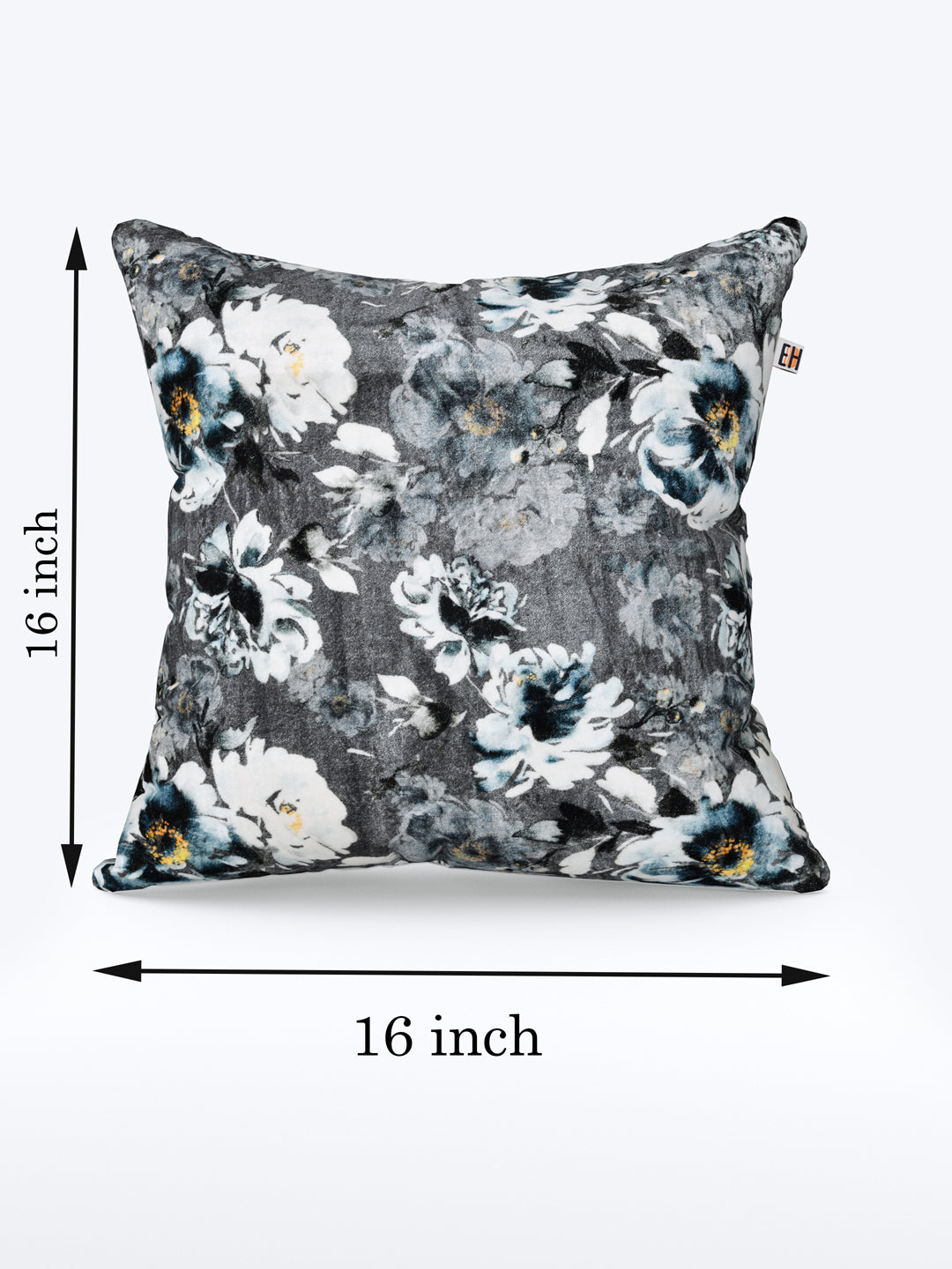 Grey & White Set of 2 water color based floral cushion covers