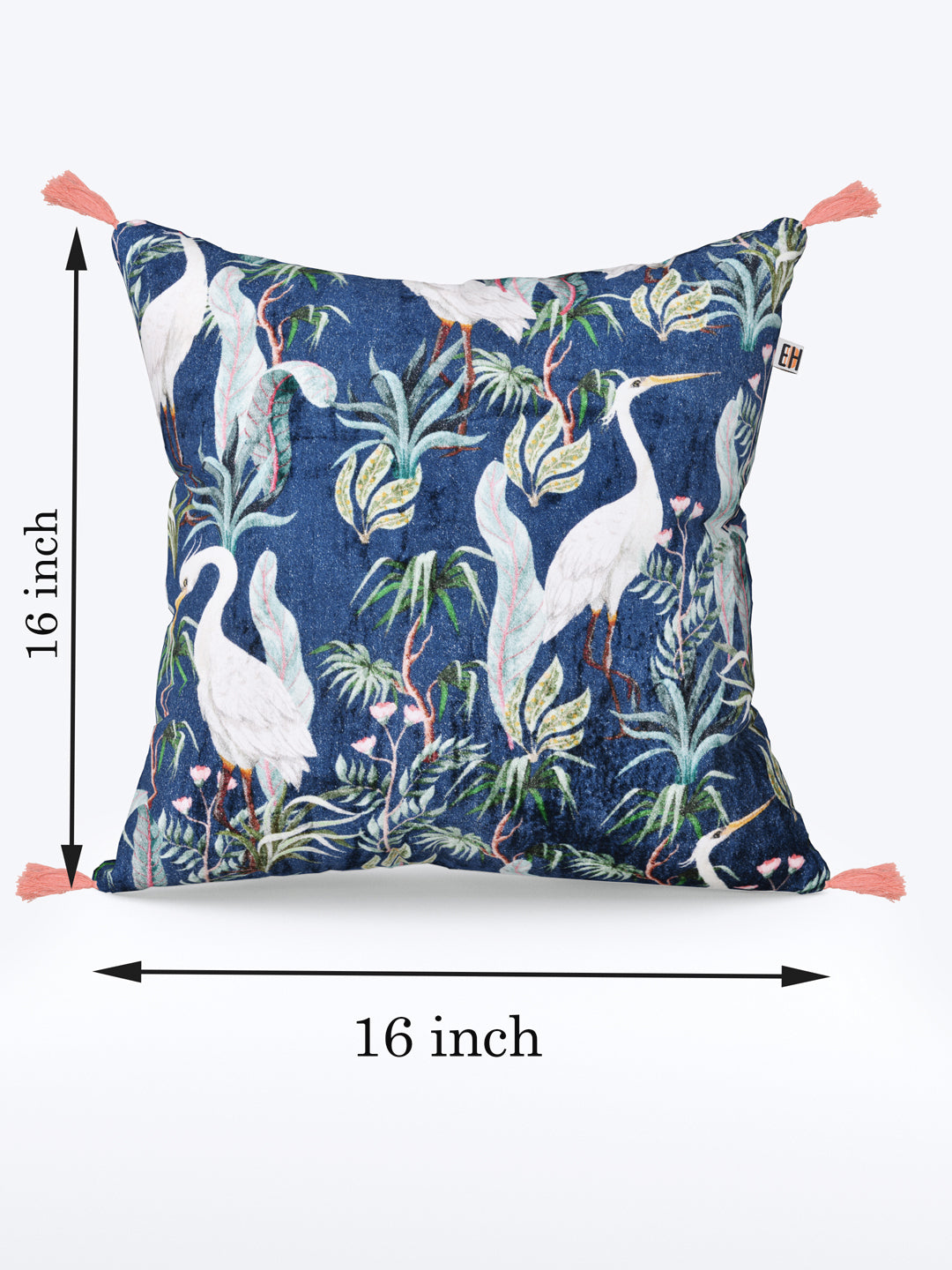 Chinoiserie Navy Blue set of 2 Digital  Print Cushion Covers