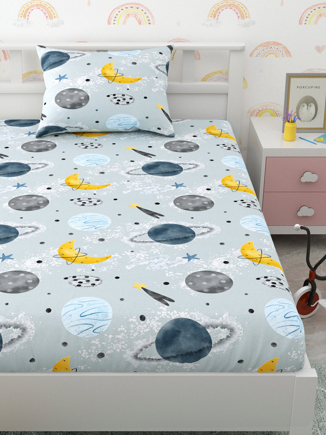 Sleep under the Cosmos Kids Single Bedsheet