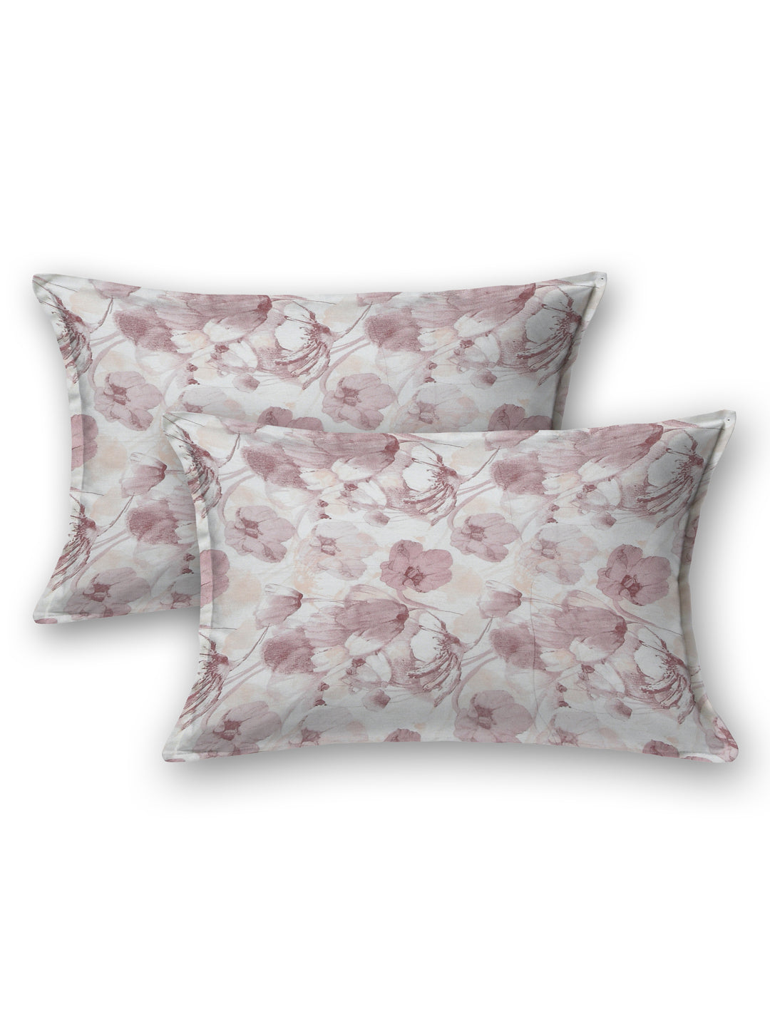 Pink & Peach Floral King Size Bed Cotton Linen