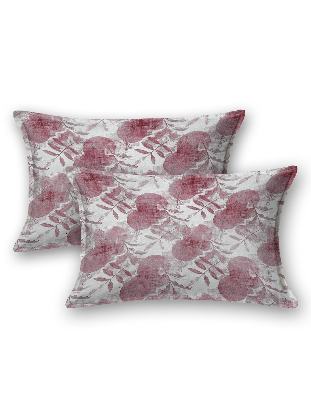 Pink Abstract Print King Size Bed Cotton Linen