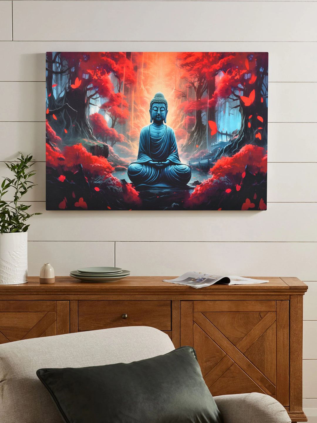 Lord Budha Painted Wall Art