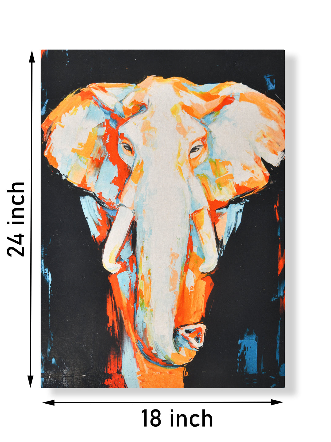 Oil Paint Elephant Wall Art