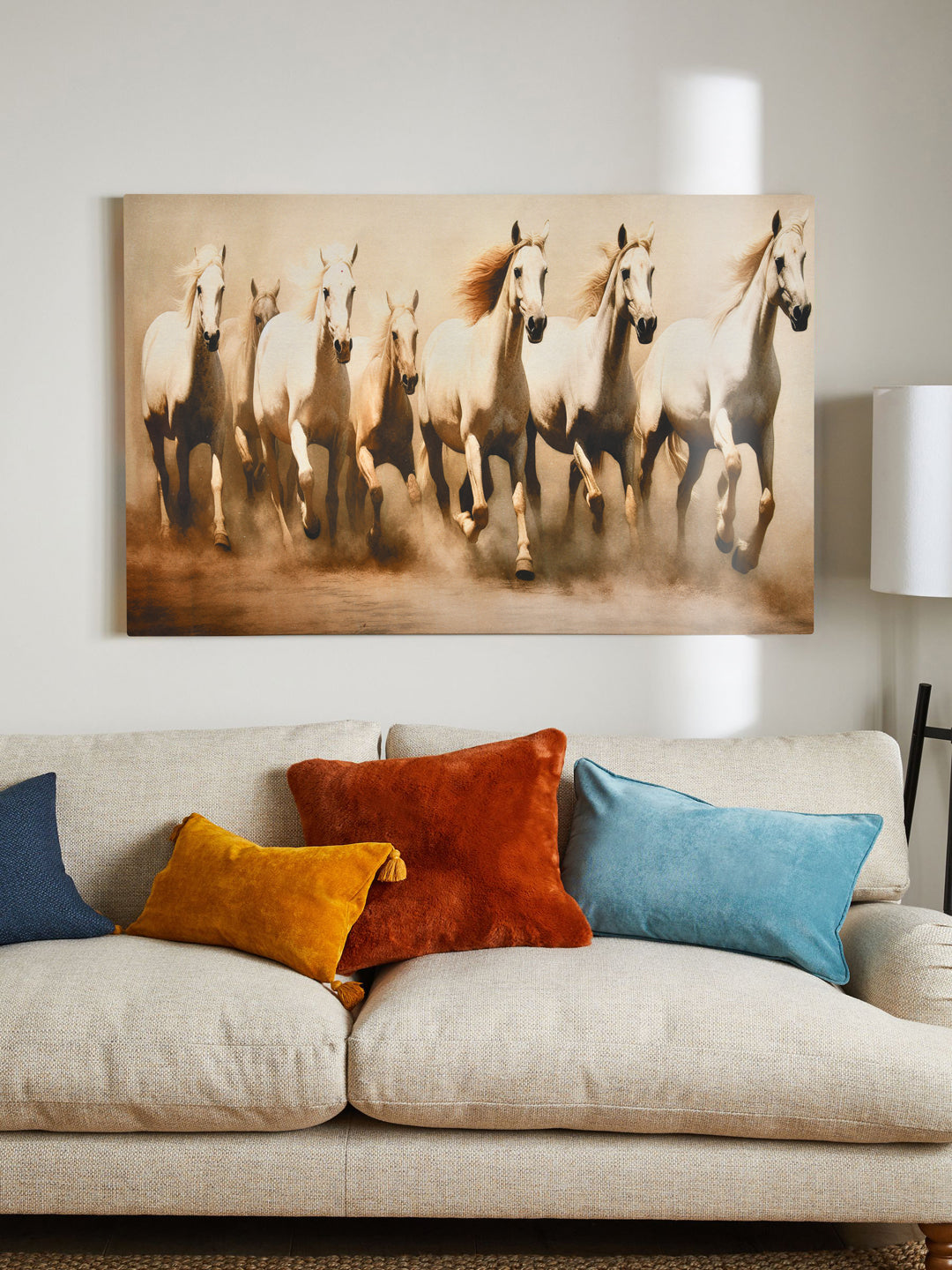 White Horses Painting Wall Art