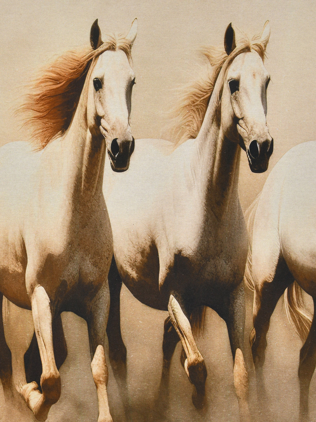 White Horses Painting Wall Art