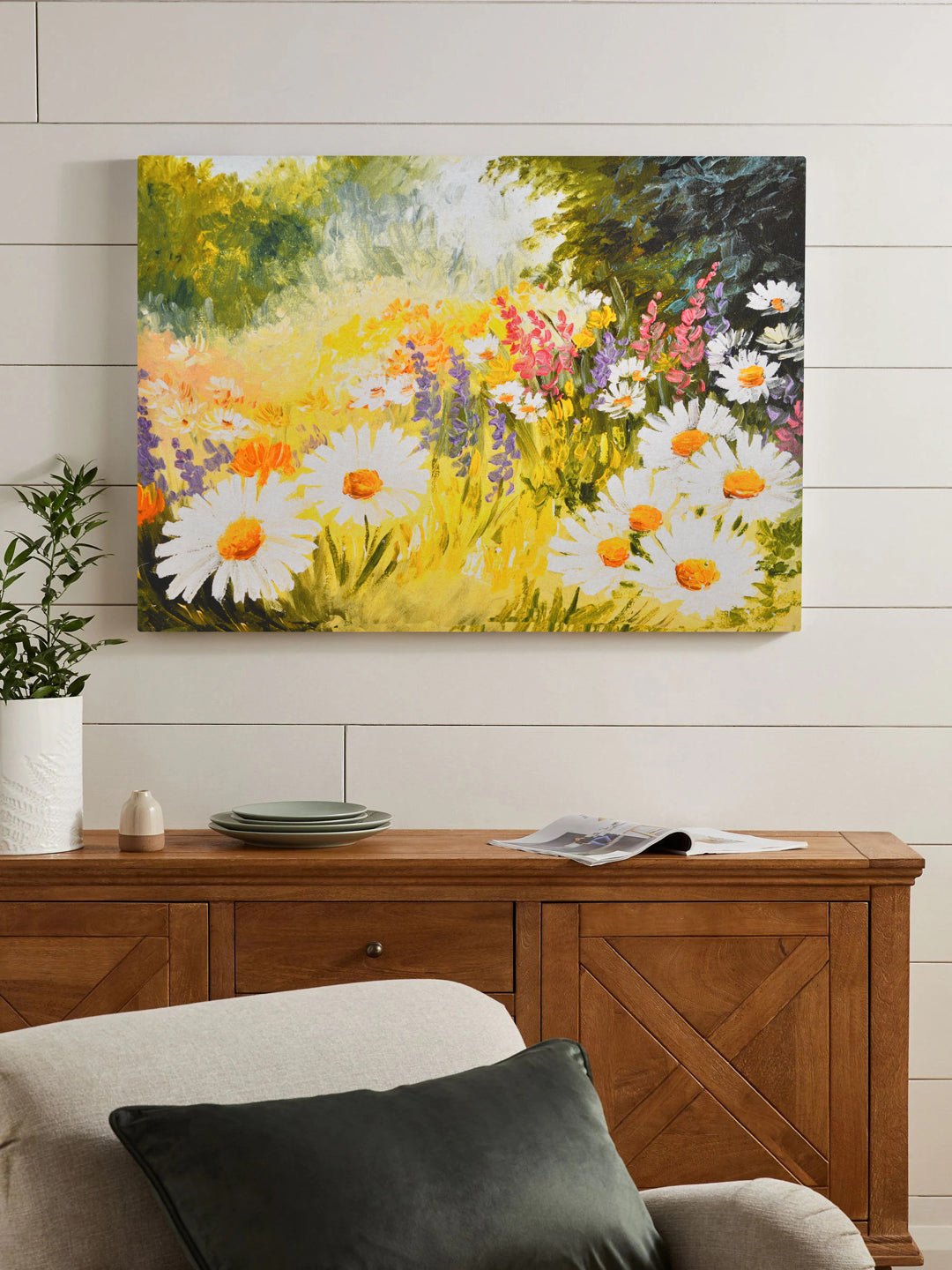 Floral Garden Oil Painted Wall Art