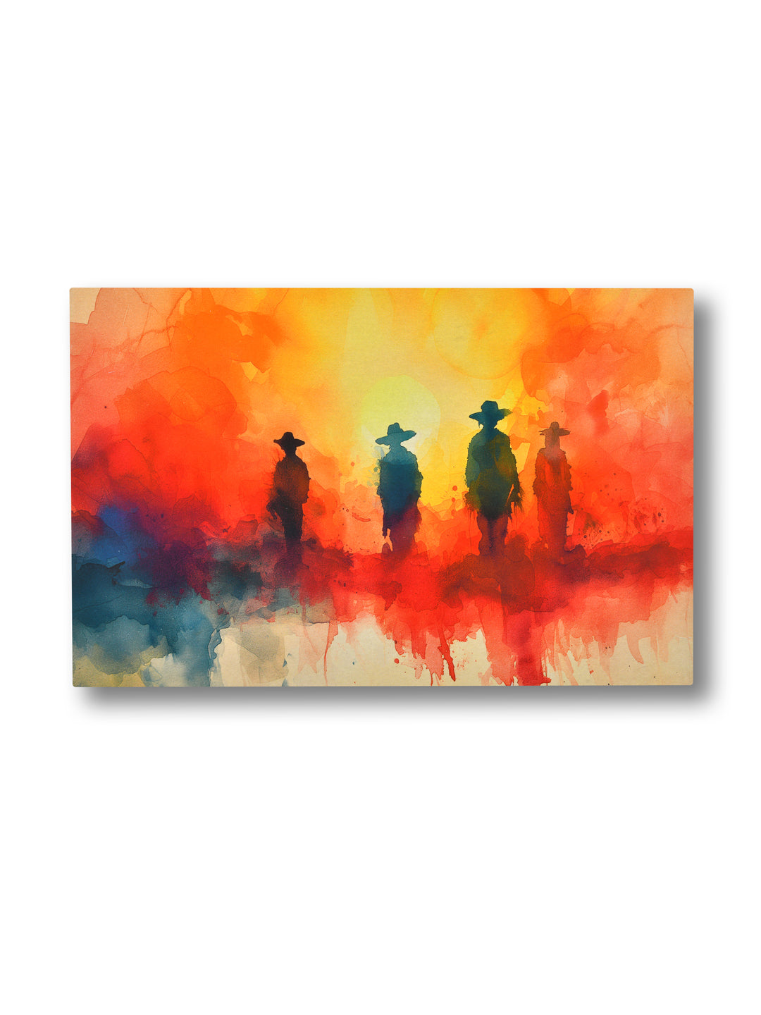 Abstract Water Color Painted Wall Art