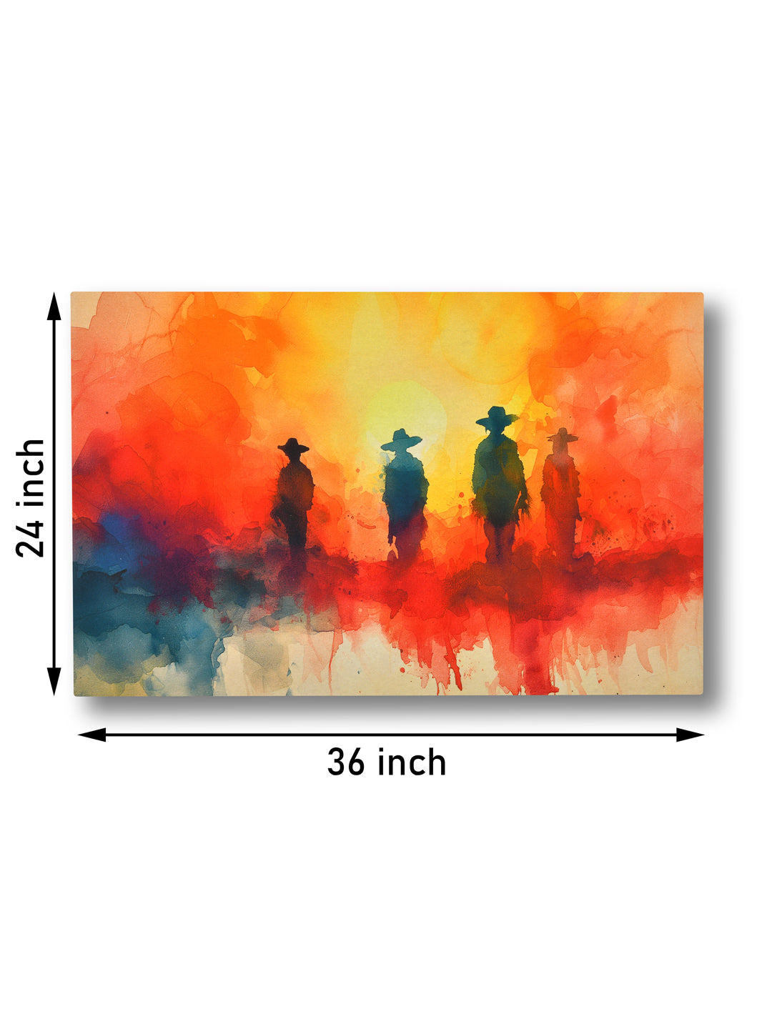 Abstract Water Color Painted Wall Art