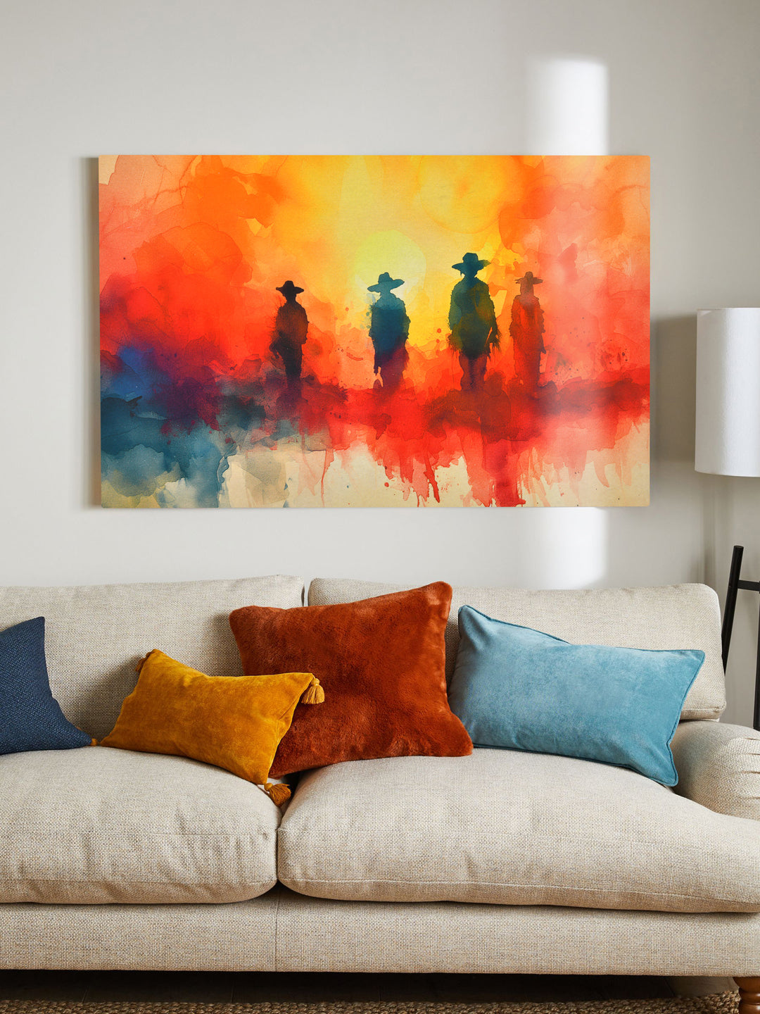 Abstract Water Color Painted Wall Art