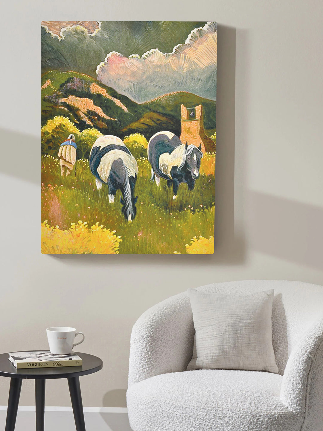 Horses Scenery Painted Wall Art