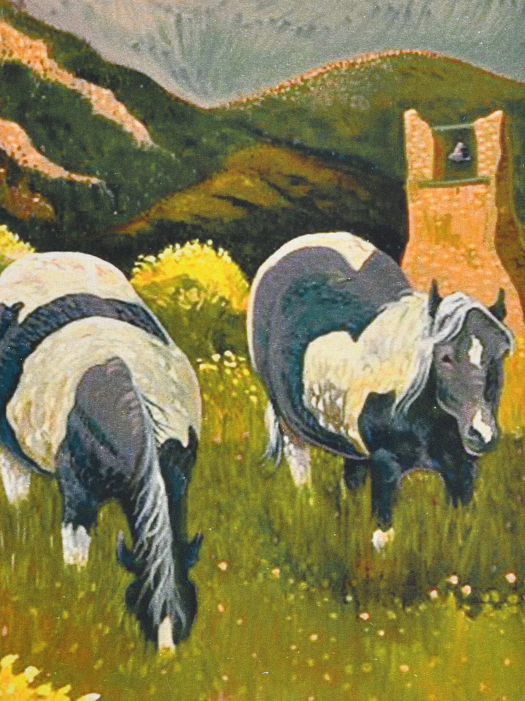 Horses Scenery Painted Wall Art