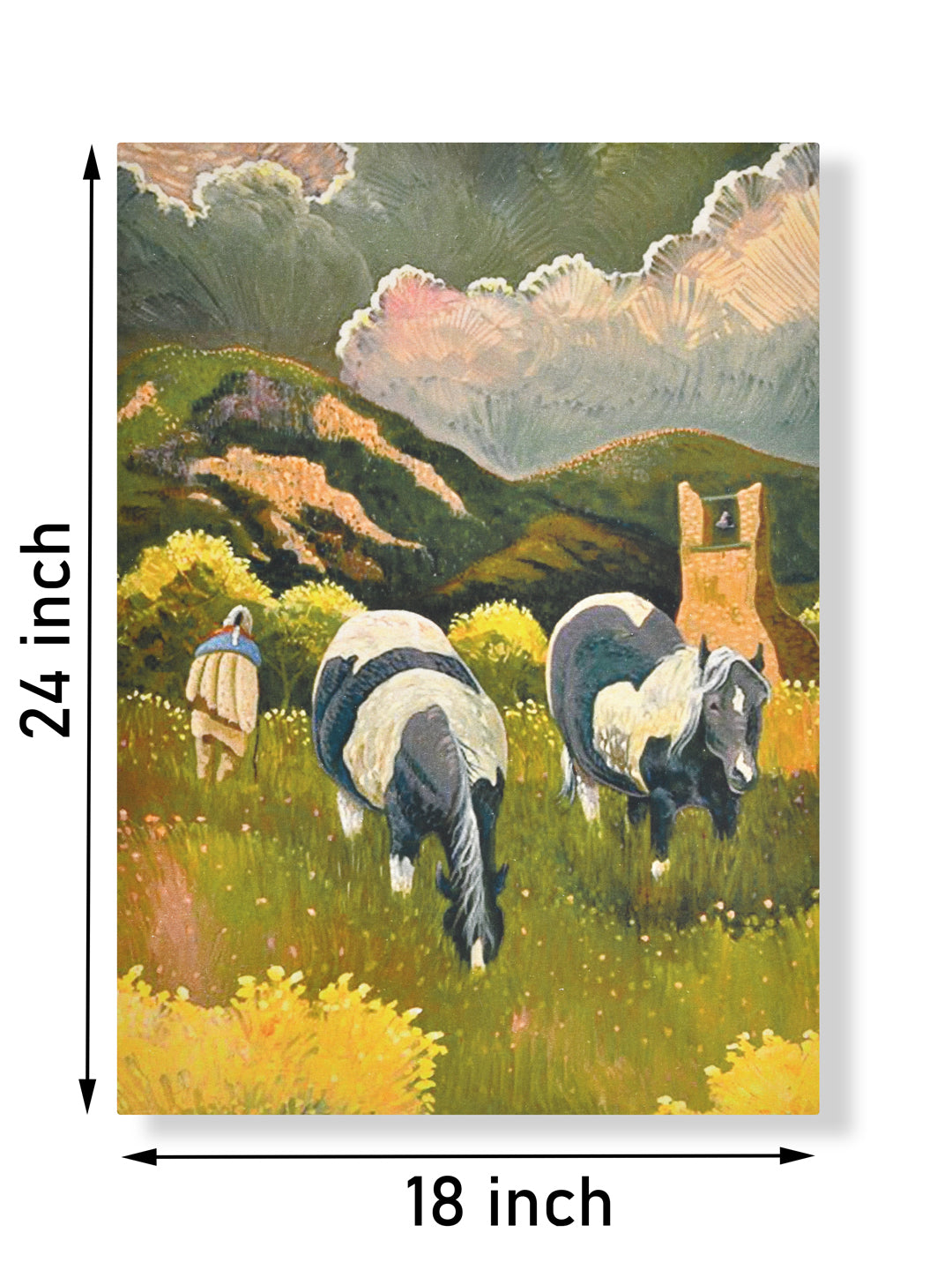 Horses Scenery Painted Wall Art