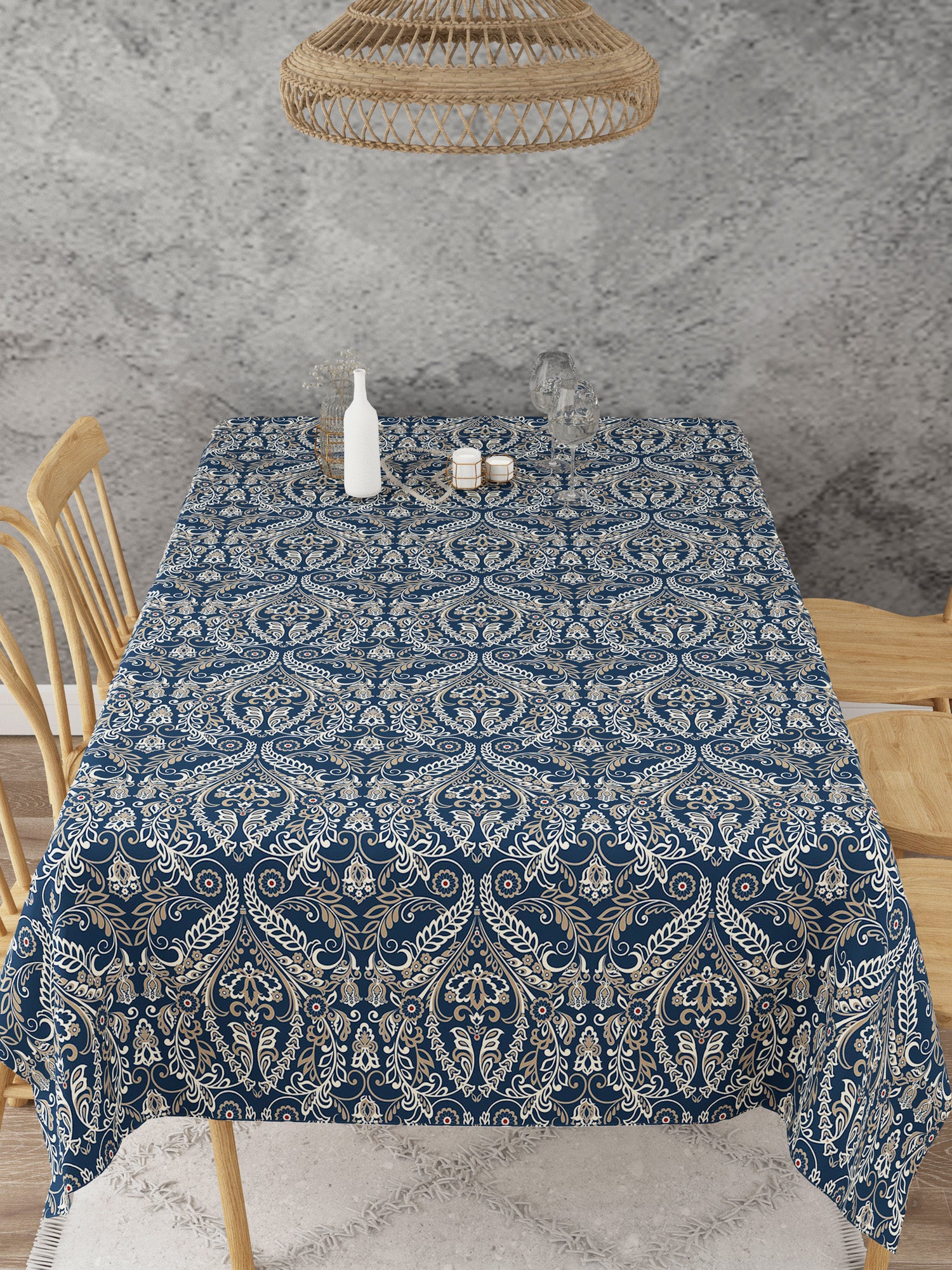 Ornamental Print Cotton Table Cover
