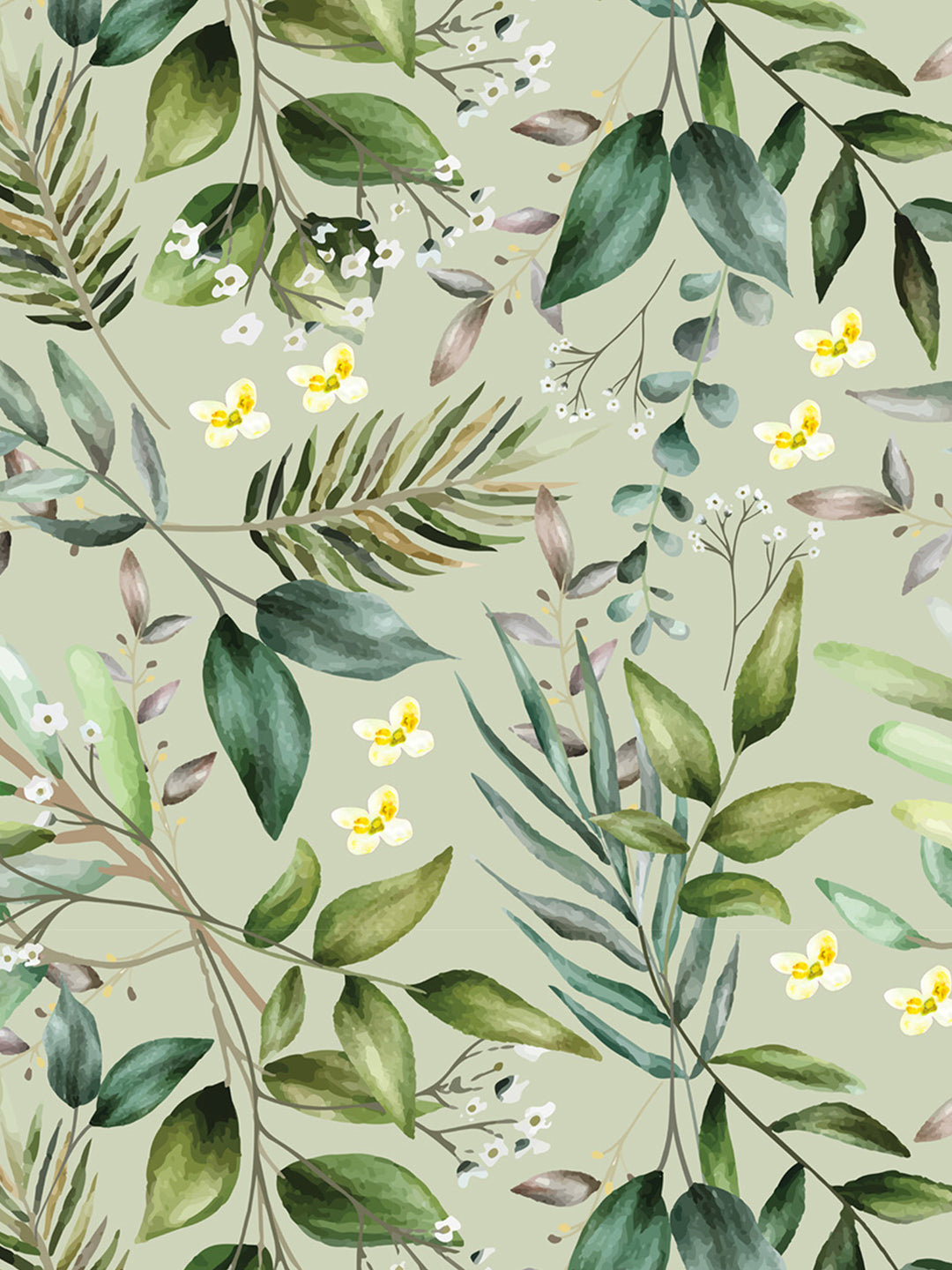 Green Leaf Print 6 Seater Table Cover